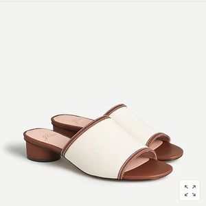 J.Crew Canvas Slides NWT